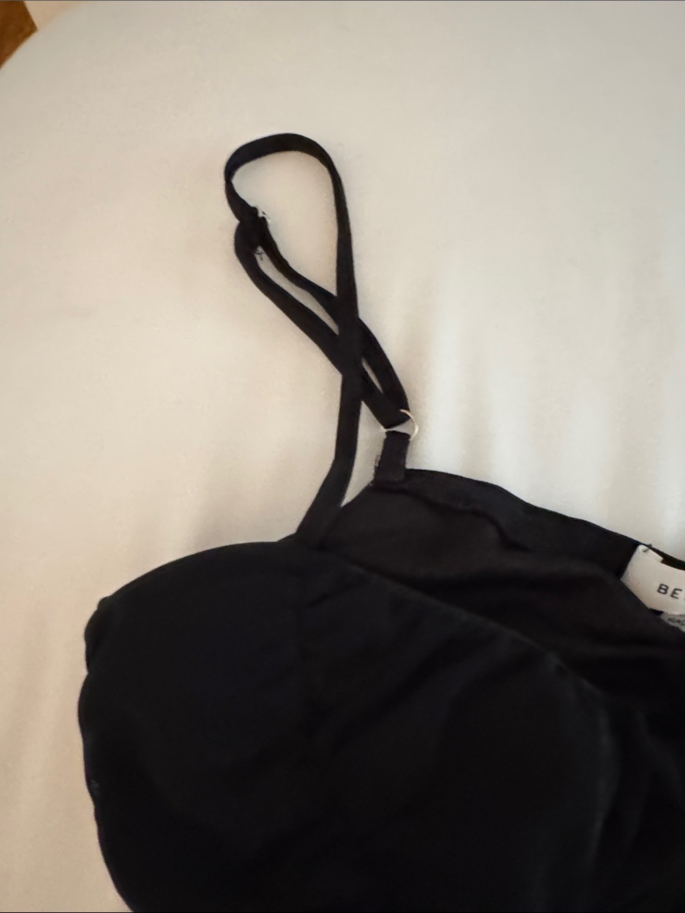 Black Ruched Cami Top - Picture 3 of 7